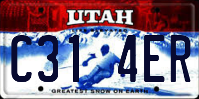UT license plate C314ER