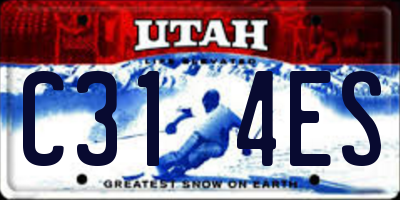UT license plate C314ES