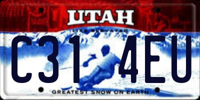 UT license plate C314EU