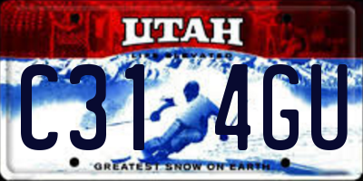 UT license plate C314GU