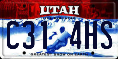 UT license plate C314HS