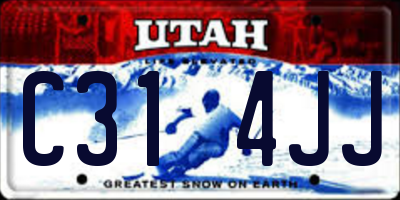 UT license plate C314JJ