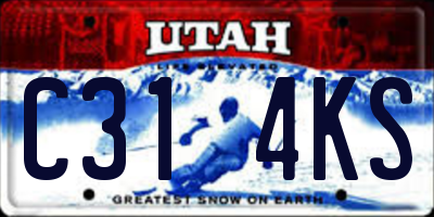 UT license plate C314KS