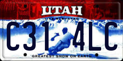 UT license plate C314LC