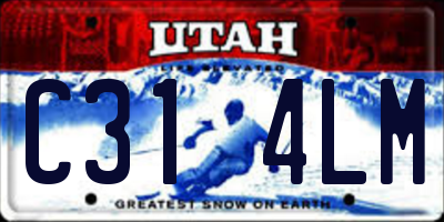 UT license plate C314LM
