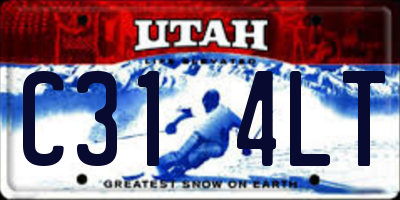 UT license plate C314LT