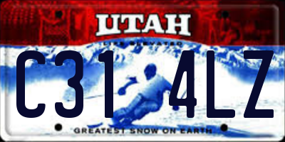 UT license plate C314LZ