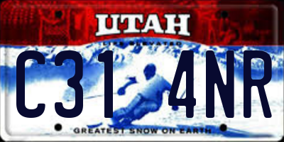 UT license plate C314NR