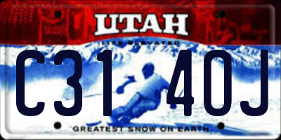 UT license plate C314OJ