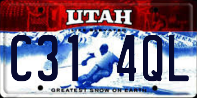 UT license plate C314QL