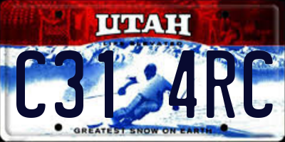 UT license plate C314RC