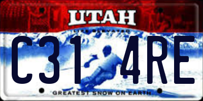 UT license plate C314RE