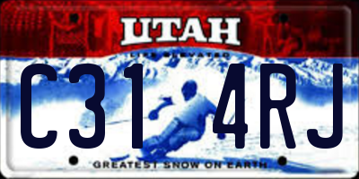 UT license plate C314RJ