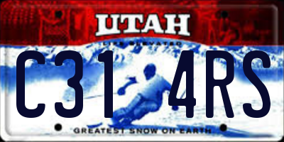 UT license plate C314RS