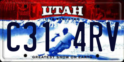 UT license plate C314RV
