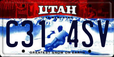 UT license plate C314SV