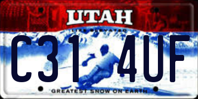 UT license plate C314UF