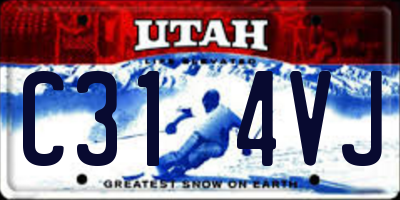 UT license plate C314VJ