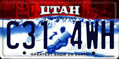 UT license plate C314WH