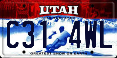 UT license plate C314WL