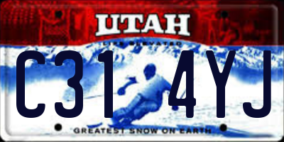 UT license plate C314YJ