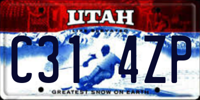 UT license plate C314ZP