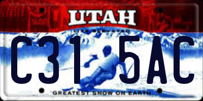 UT license plate C315AC