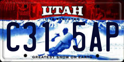 UT license plate C315AP
