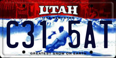 UT license plate C315AT