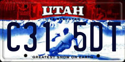 UT license plate C315DT