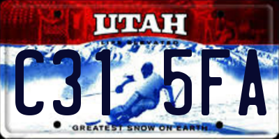 UT license plate C315FA