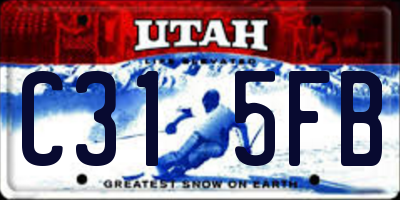 UT license plate C315FB