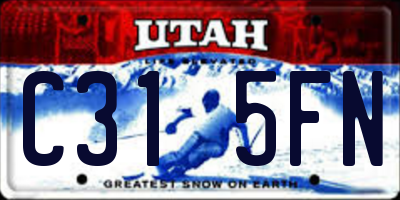 UT license plate C315FN