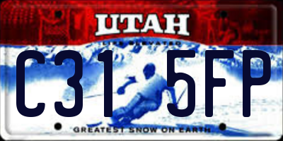 UT license plate C315FP