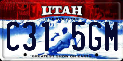 UT license plate C315GM