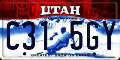 UT license plate C315GY