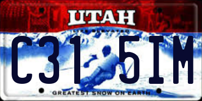 UT license plate C315IM