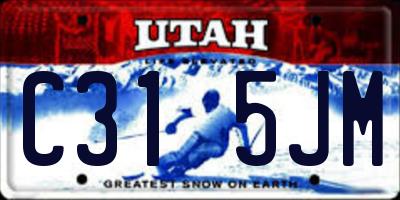 UT license plate C315JM