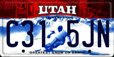UT license plate C315JN