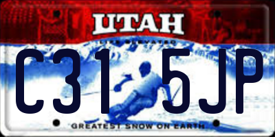 UT license plate C315JP