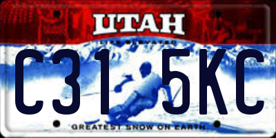 UT license plate C315KC
