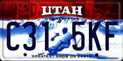 UT license plate C315KF