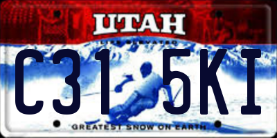 UT license plate C315KI