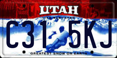 UT license plate C315KJ
