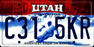 UT license plate C315KR
