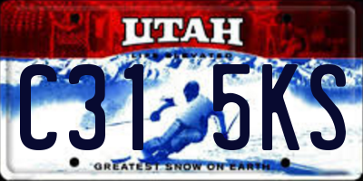 UT license plate C315KS