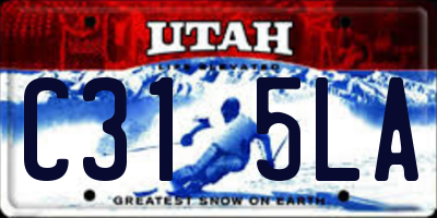 UT license plate C315LA