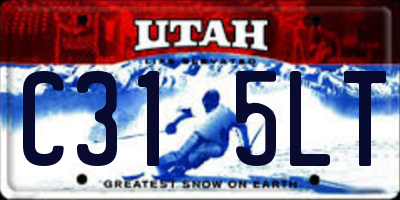 UT license plate C315LT