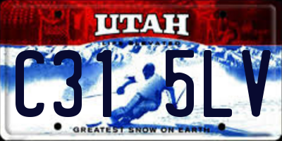 UT license plate C315LV