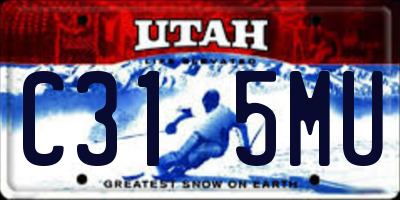 UT license plate C315MU